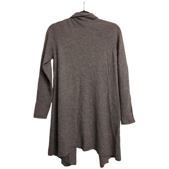 NWT Lusso Heather Caramel Open Front Long Sleeve Knit Cashmere Cardigan Size M - Picture 2 of 7
